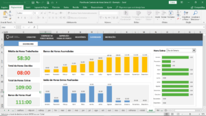 Planilha de Horas Extras com Banco de Horas em Excel
