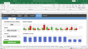 Planilha de Controle de Lavagem de Carros em Excel