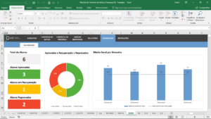 Planilha de Controle de Notas e Presença em Excel