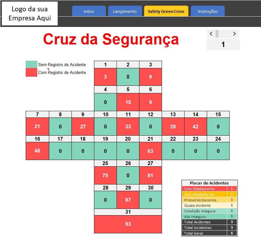 Planilha Cruz da Segurança do Trabalho em Excel Planilhas Prontas Planilha Cruz da Segurança do Trabalho em Excel Planilhas Prontas