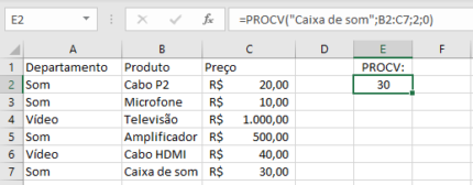 Fórmula PROCV - Como utilizar, exemplos e alternativas - Planilhas Prontas