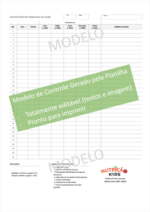 Planilhas para Controles de Temperaturas - UAN - Imagem 2